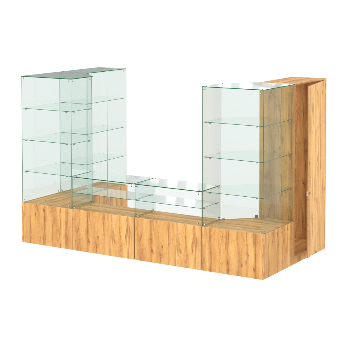 Павильон ИСТРА пристенный №3а (5, 87 кв.м) Дуб Золотистый