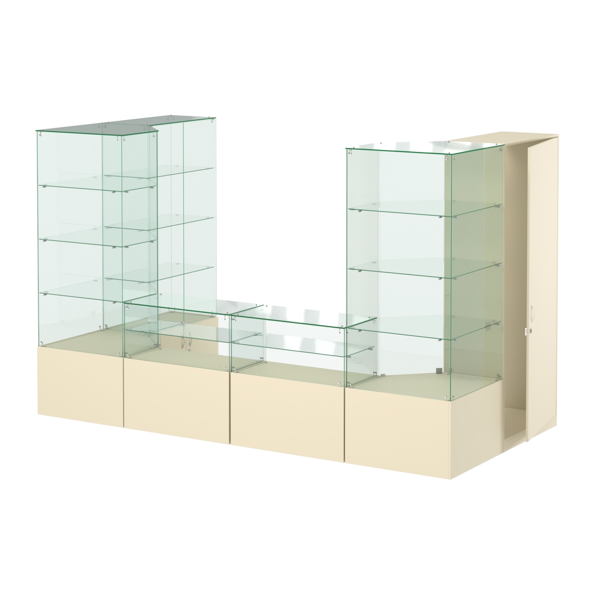 Павильон ИСТРА пристенный №3а (5, 87 кв.м) Крем Вайс