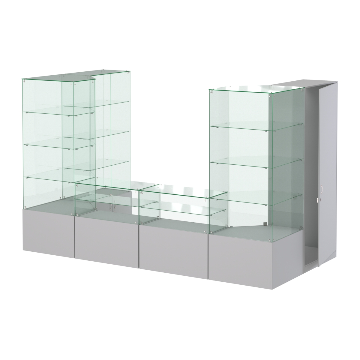 Павильон ИСТРА пристенный №3а (5, 87 кв.м) Серый