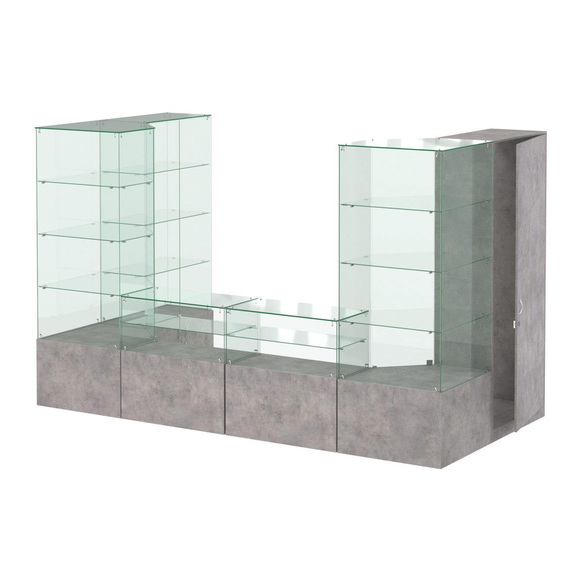 Павильон ИСТРА пристенный №3а (5, 87 кв.м) Бетон Чикаго светло-серый F186 ST9