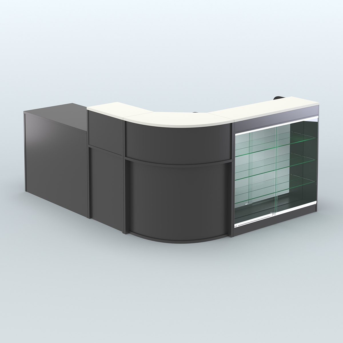 Угловой павильон Чай и Кофе с собой №1 Черный и Белый