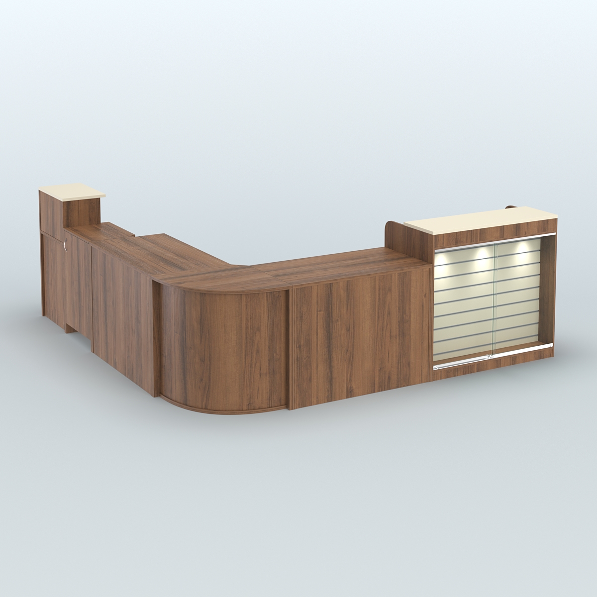 Угловой павильон Чай и Кофе с собой №3 Орех + Крем Вайс