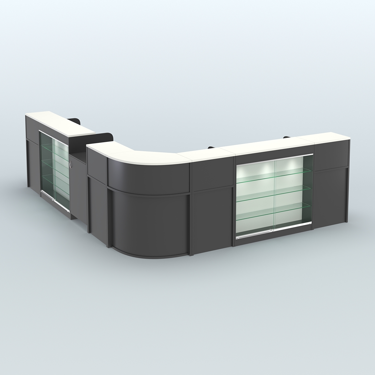 Угловой павильон Чай и Кофе с собой №4 Черный и Белый