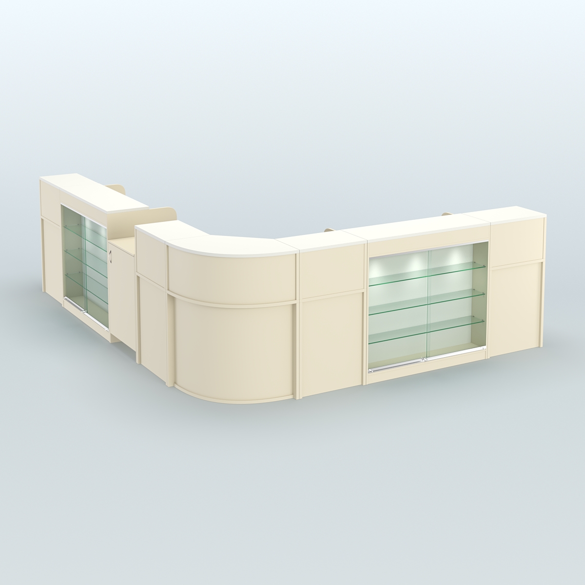 Угловой павильон Чай и Кофе с собой №4 Крем Вайс + Белый