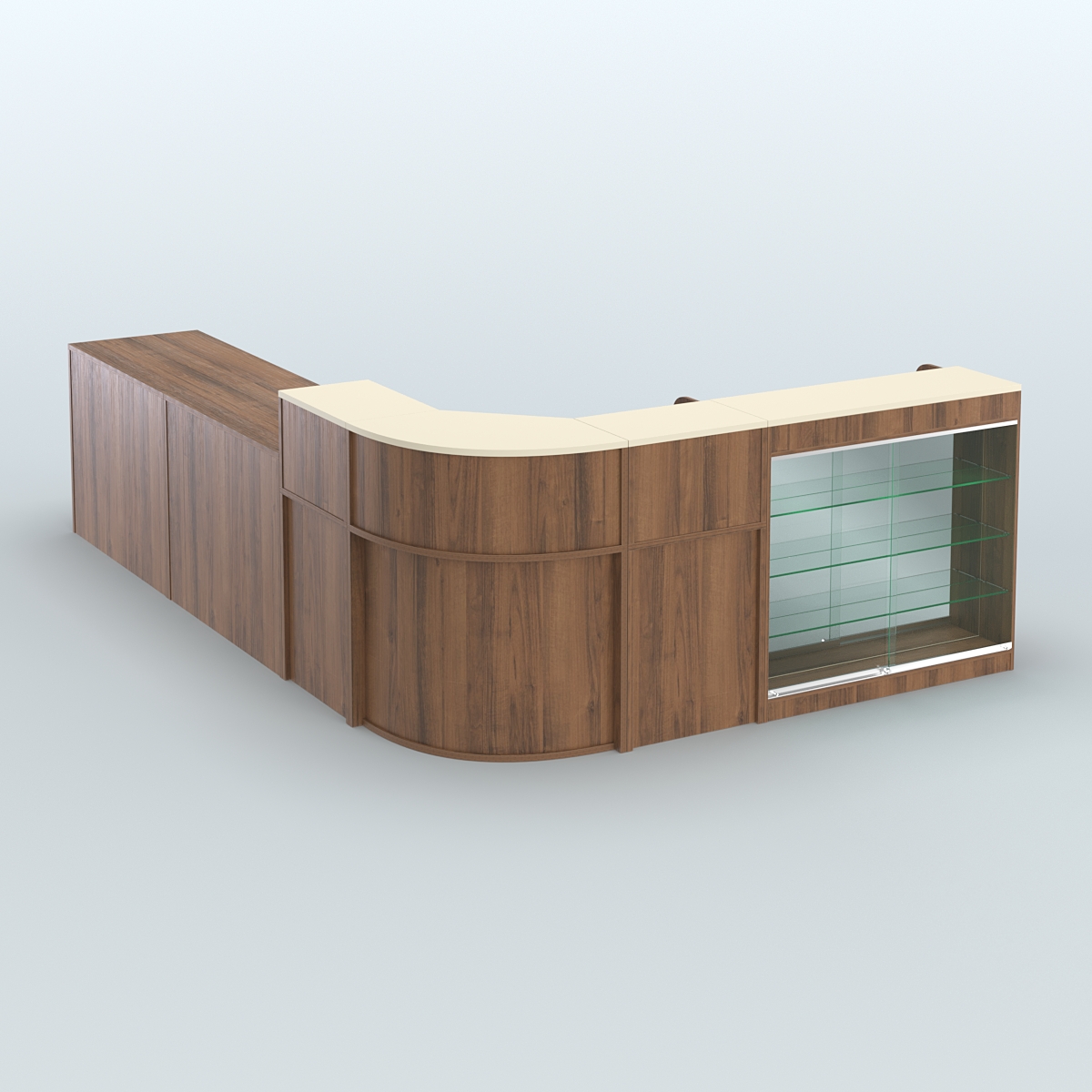 Угловой павильон Чай и Кофе с собой №5 Орех + Крем Вайс