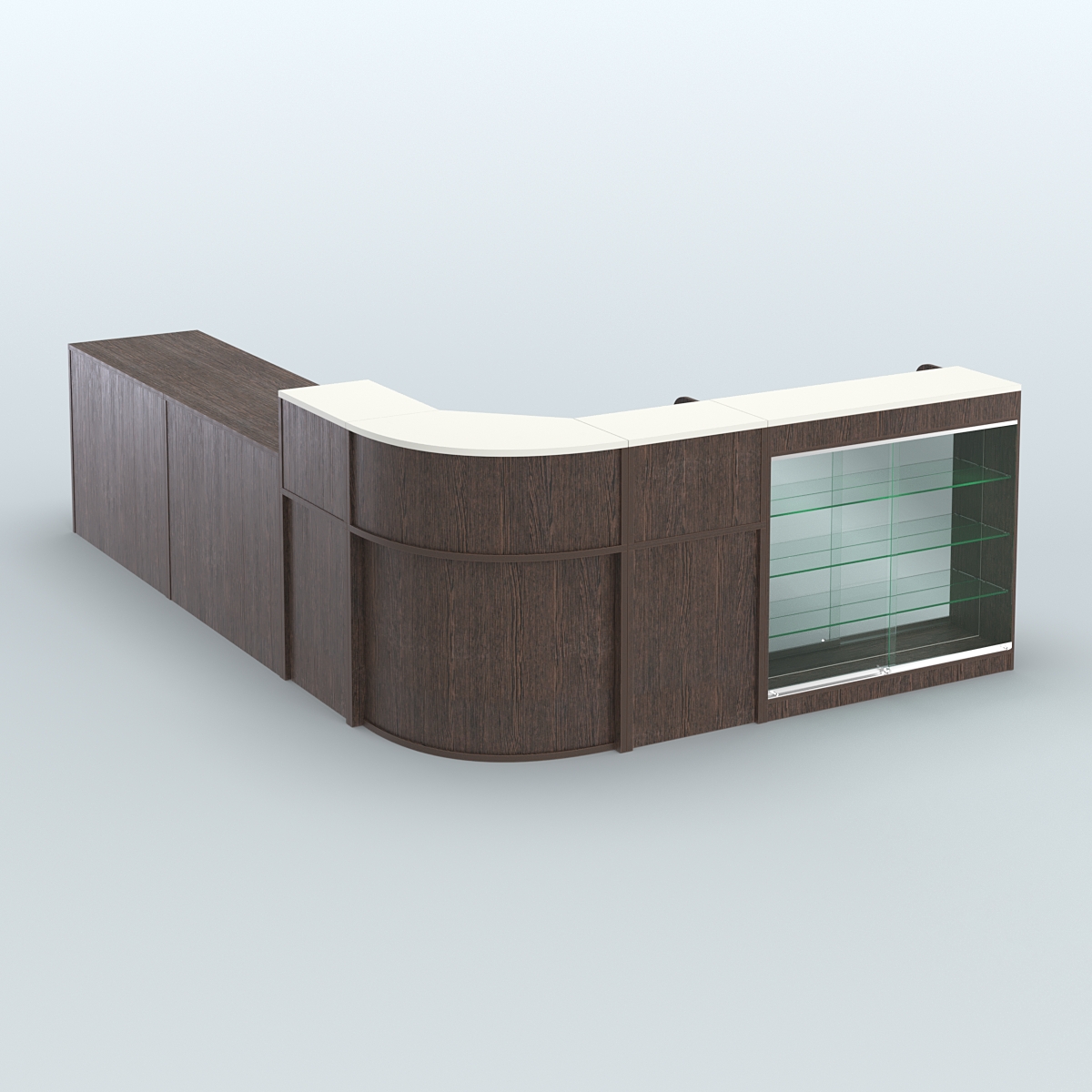 Угловой павильон Чай и Кофе с собой №5 Дуб Венге + Белый