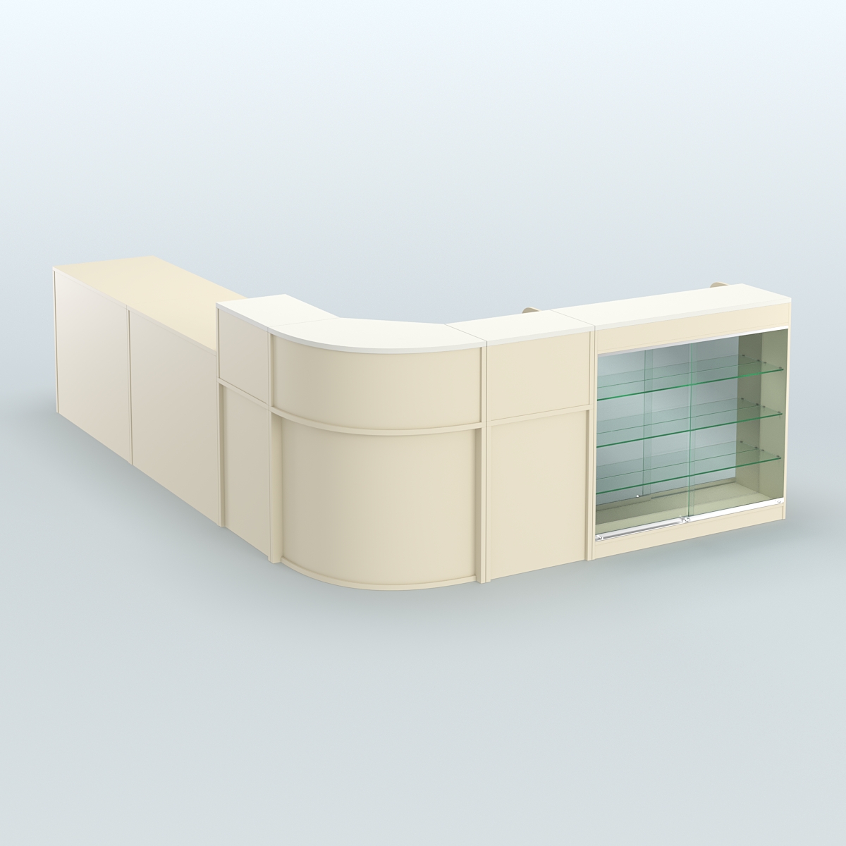 Угловой павильон Чай и Кофе с собой №5 Крем Вайс + Белый