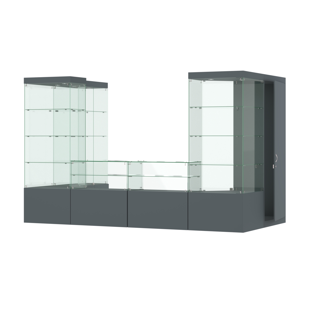 Павильон ИСТРА пристенный №3б (5, 87 кв.м) Темно-Серый