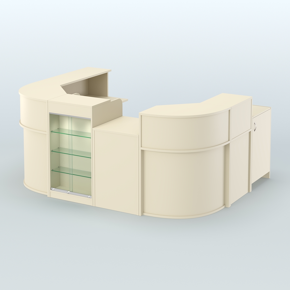 Пристенный павильон Чай и Кофе с собой №2 Крем Вайс