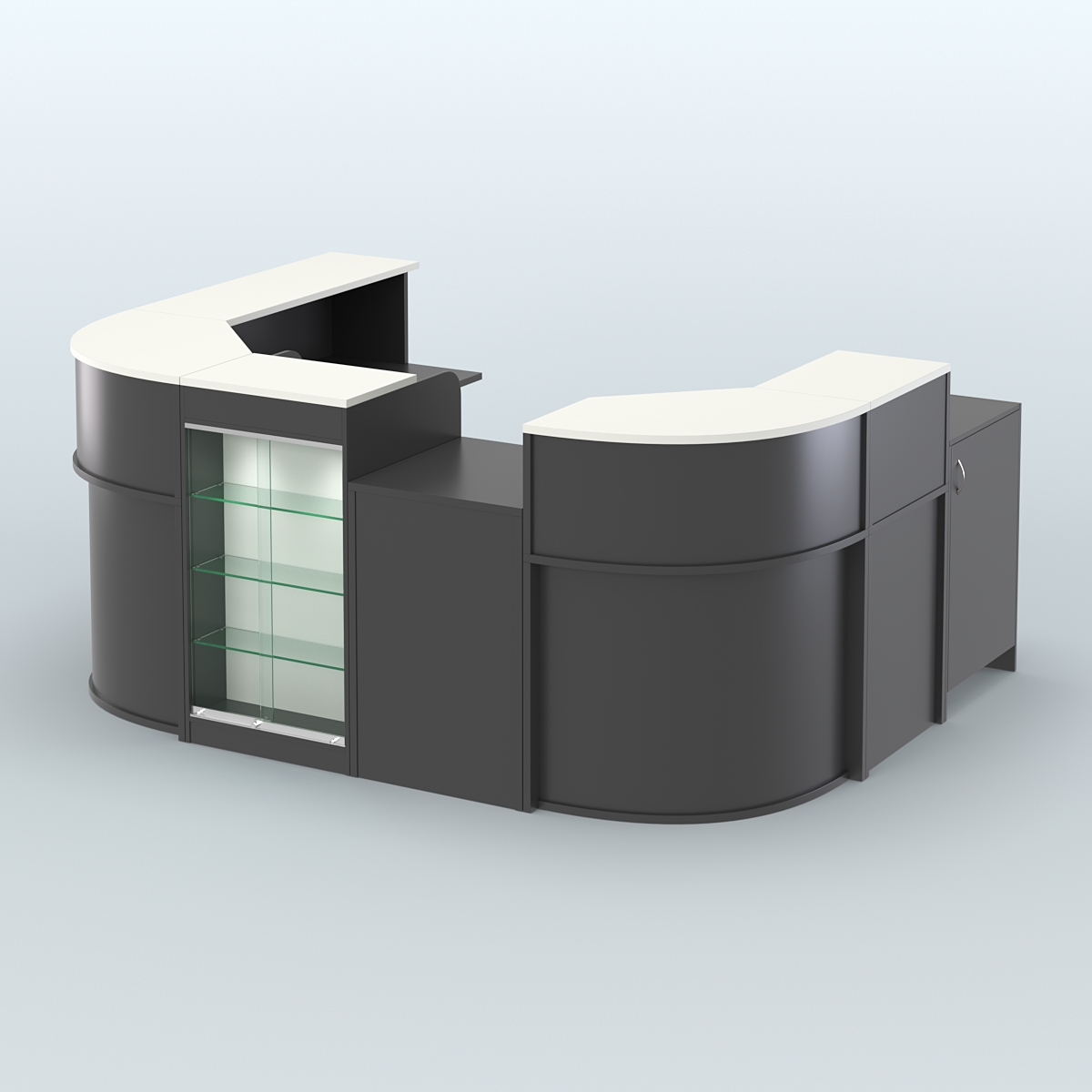 Пристенный павильон Чай и Кофе с собой №2 Черный и Белый