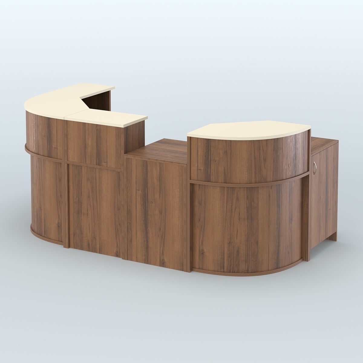 Пристенный павильон Чай и Кофе с собой №3 Орех + Крем Вайс