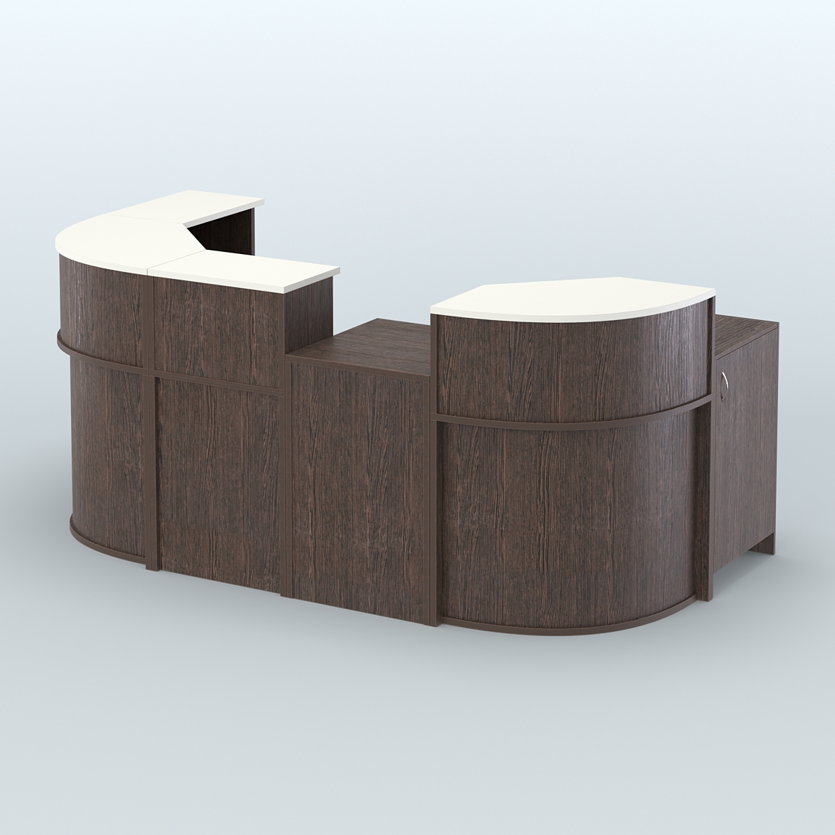 Пристенный павильон Чай и Кофе с собой №3 Дуб Венге + Белый