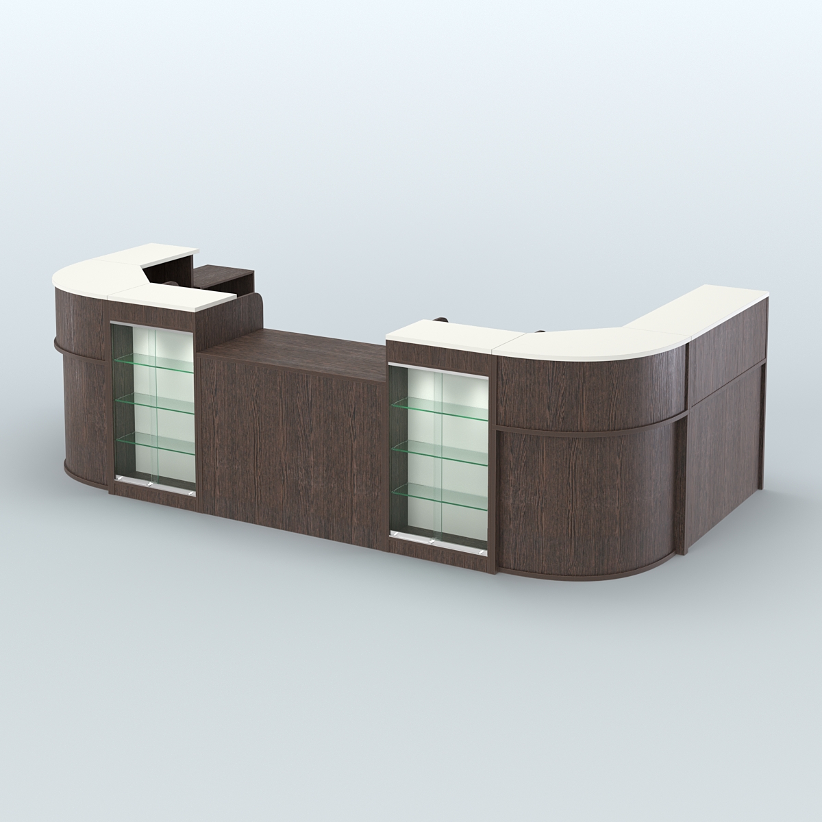 Пристенный павильон Чай и Кофе с собой №4 Дуб Венге + Белый