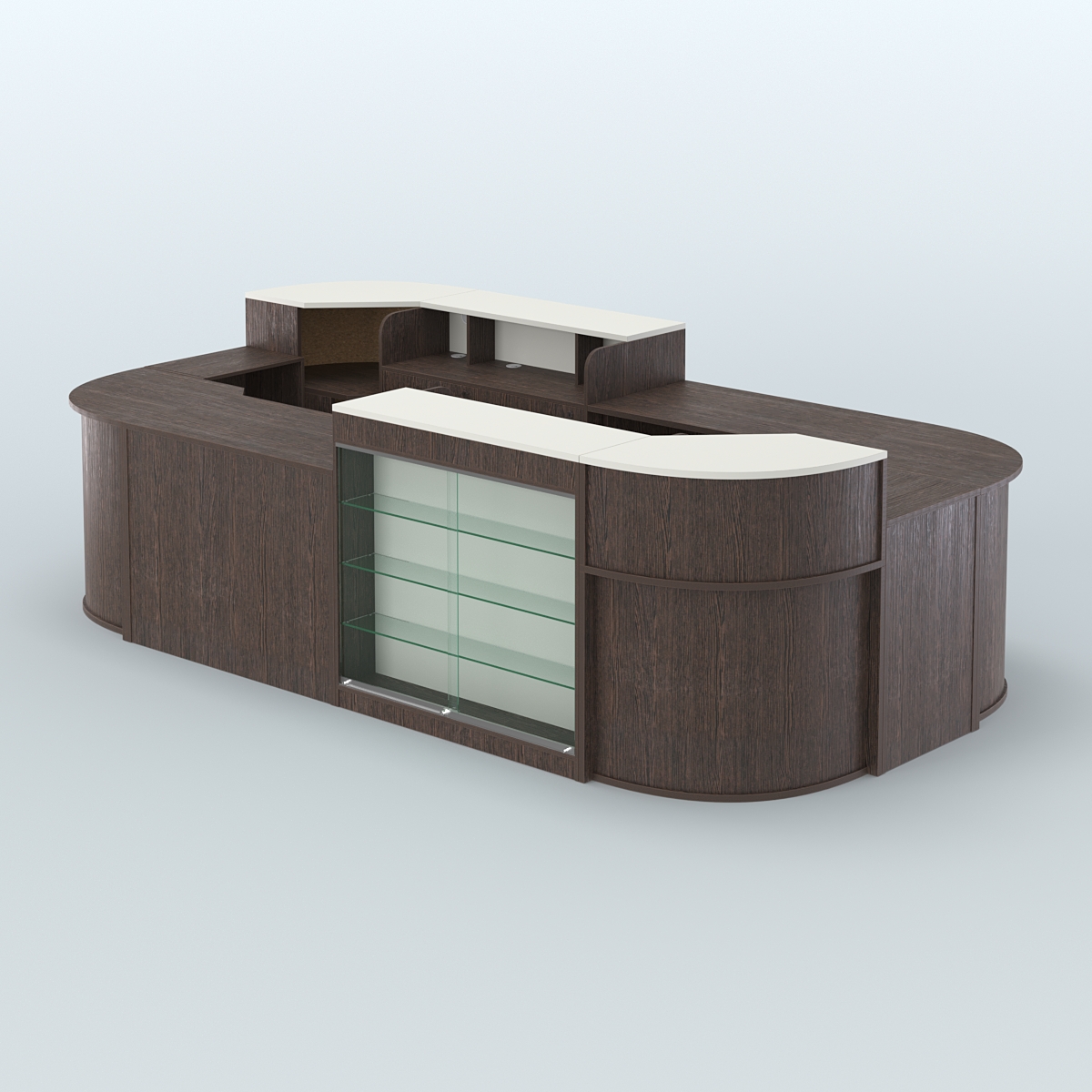 Островной павильон Чай и Кофе с собой №1 Дуб Венге + Белый