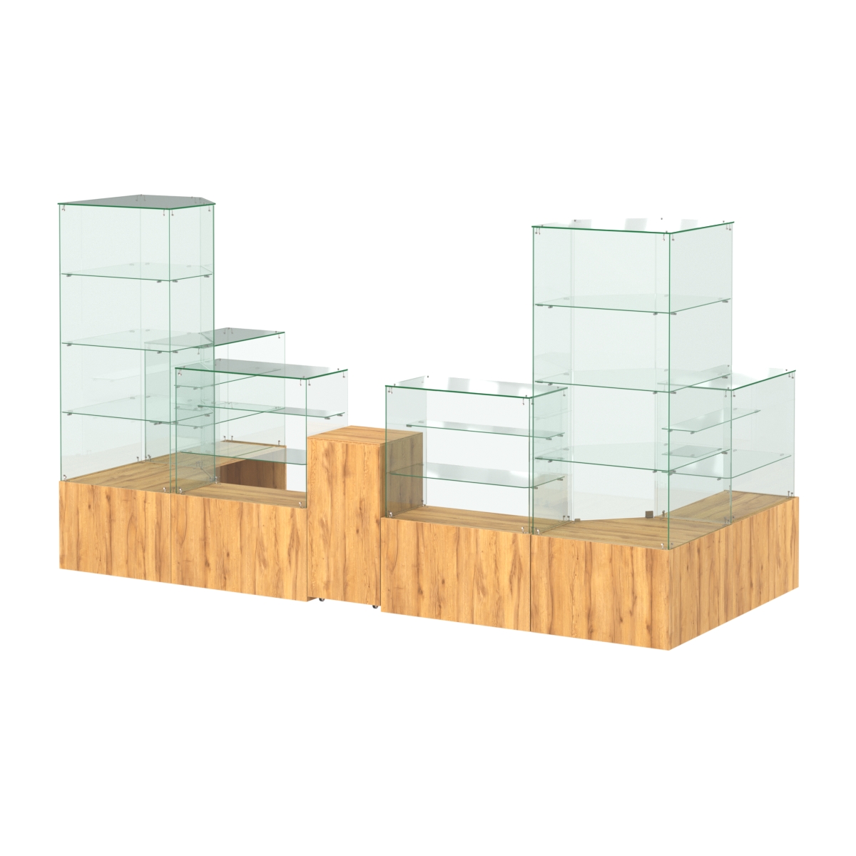 Павильон ИСТРА пристенный №8а (6, 68 кв.м) Дуб Золотистый