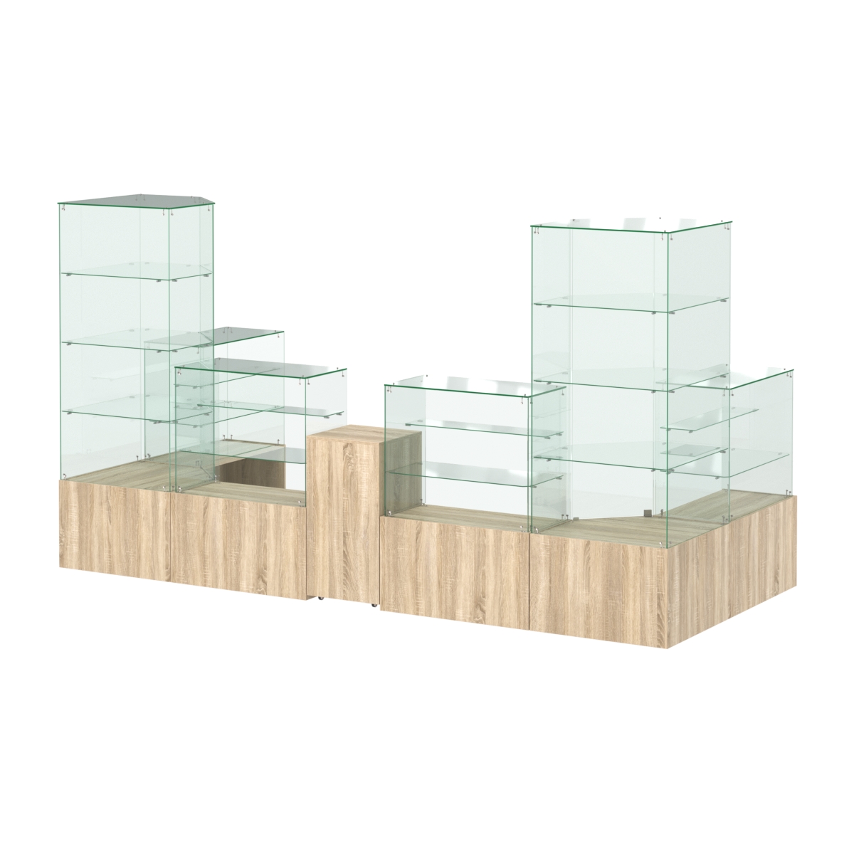 Павильон ИСТРА пристенный №8а (6, 68 кв.м) Дуб сонома