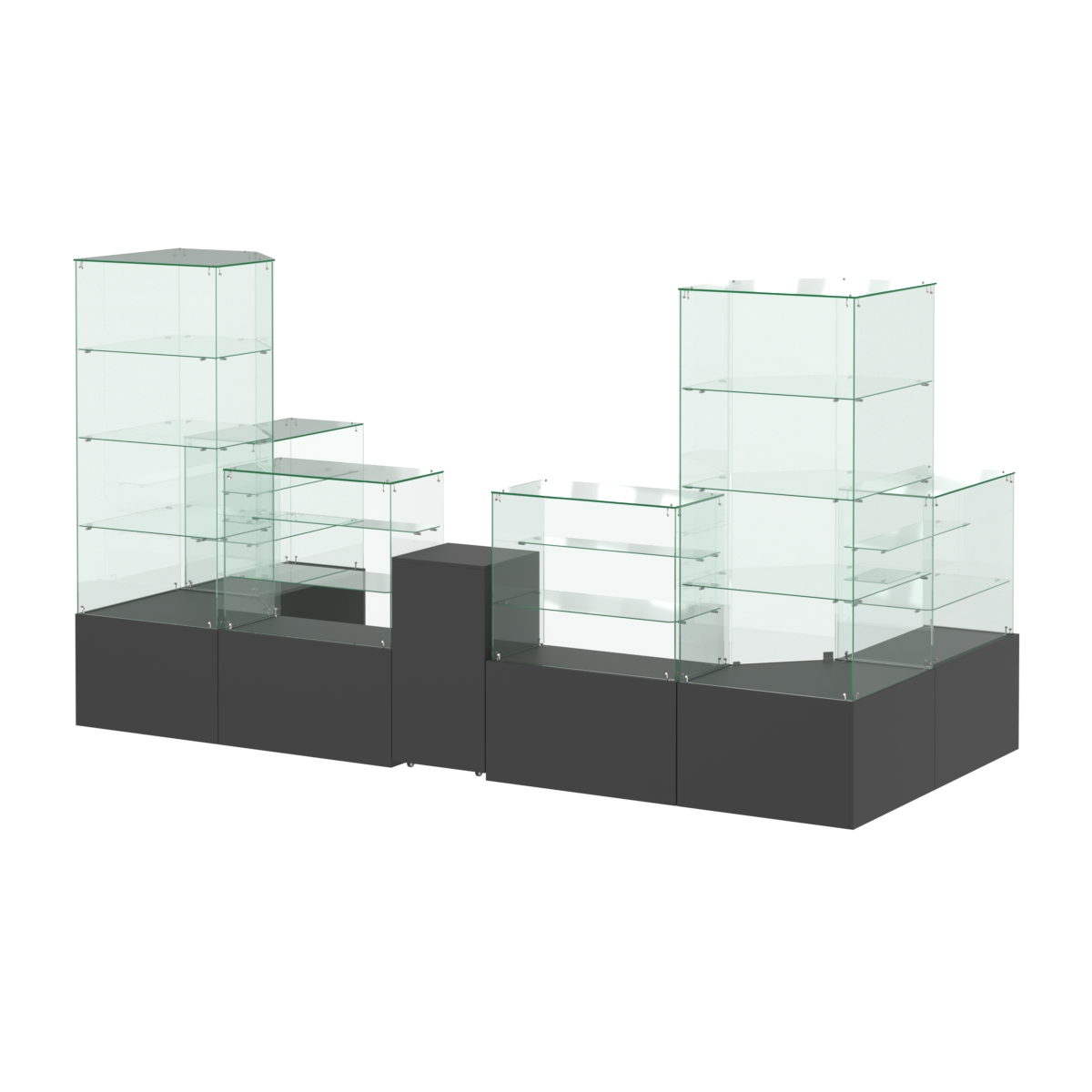 Павильон ИСТРА пристенный №8а (6, 68 кв.м) Черный