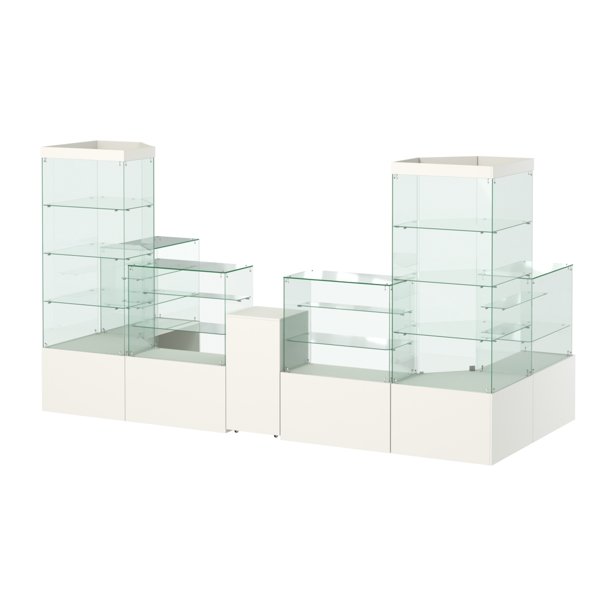 Павильон ИСТРА пристенный №8б (6, 68 кв.м) Белый