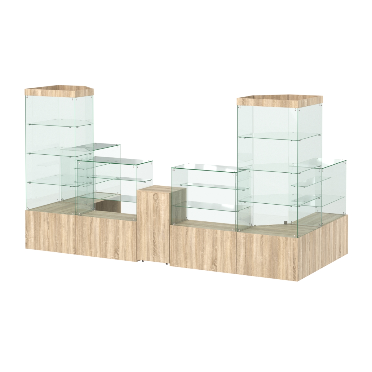 Павильон ИСТРА пристенный №8б (6, 68 кв.м) Дуб сонома