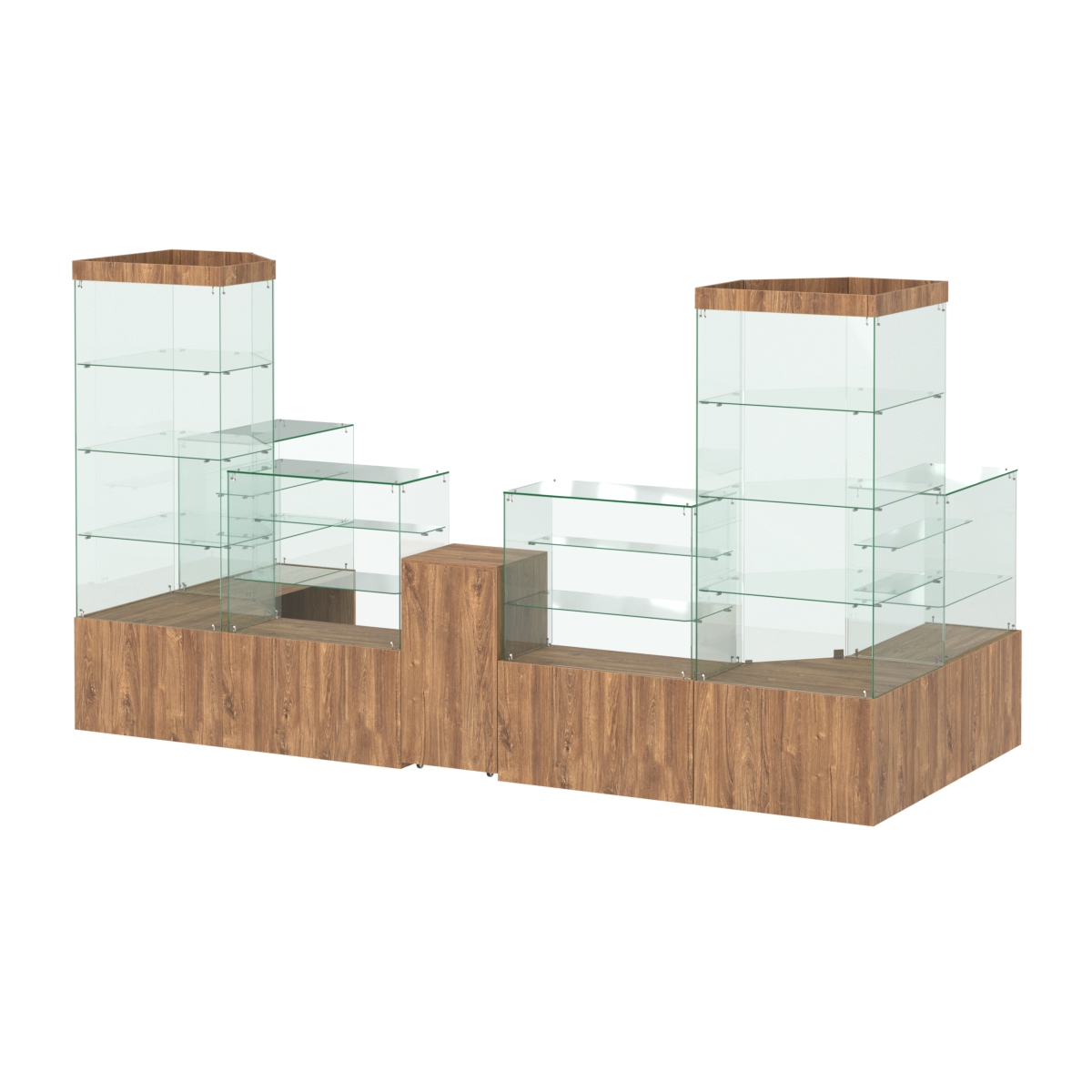 Павильон ИСТРА пристенный №8б (6, 68 кв.м) Дуб Канзас коричневый