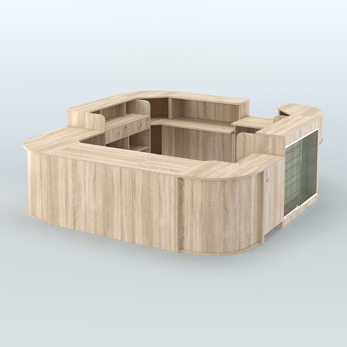 Островной павильон Чай и Кофе с собой №3 Дуб Сонома