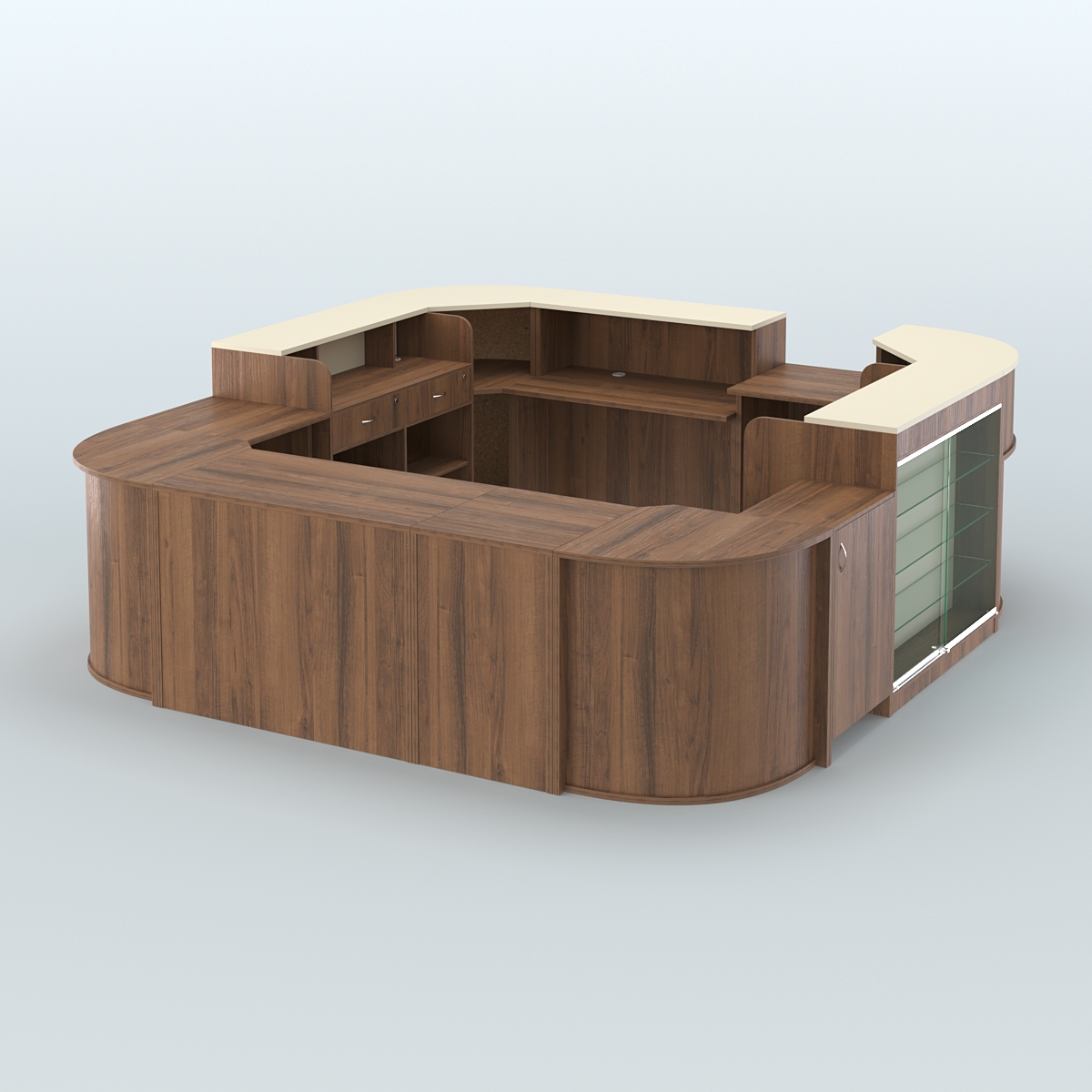 Островной павильон Чай и Кофе с собой №3 Орех + Крем Вайс