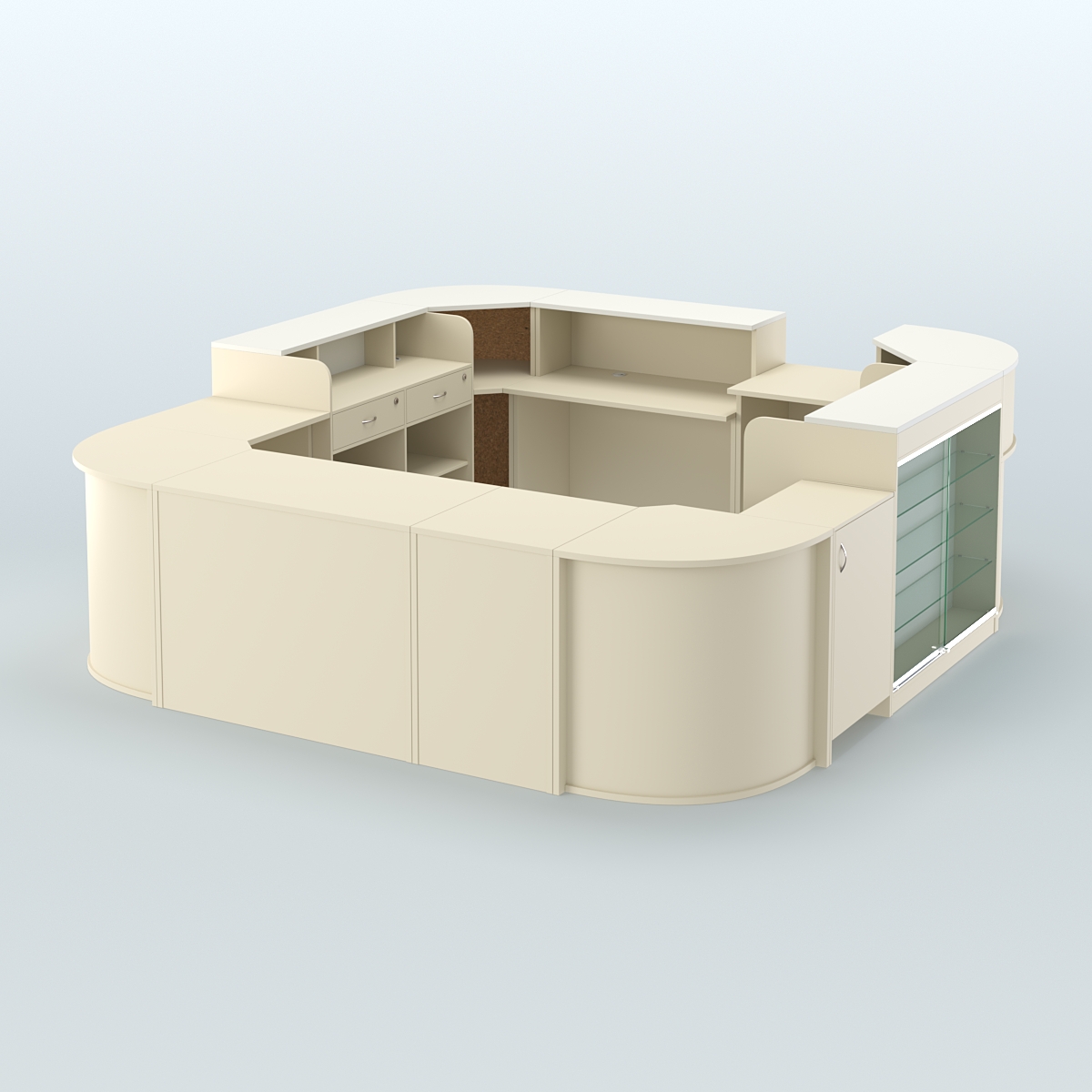 Островной павильон Чай и Кофе с собой №3 Крем Вайс + Белый