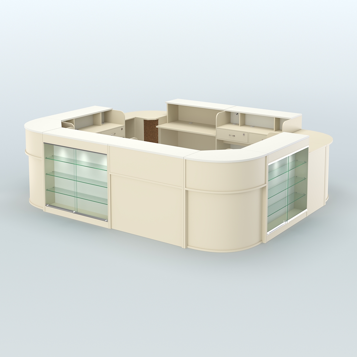 Островной павильон Чай и Кофе с собой №5 Крем Вайс + Белый