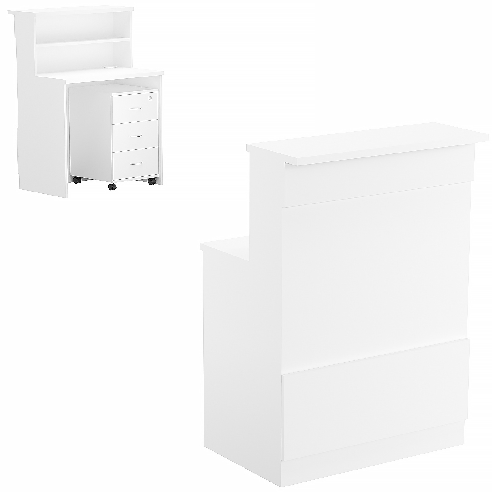 Ресепшен Сеть №1 с тумбой Белый