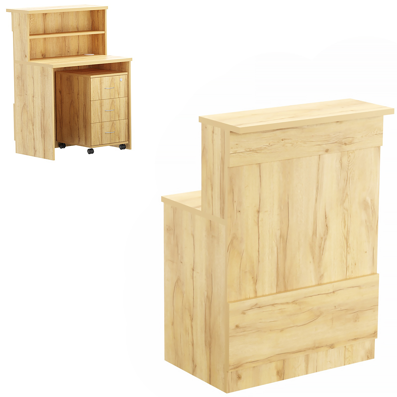 Ресепшен Сеть №1 с тумбой Дуб Золотистый