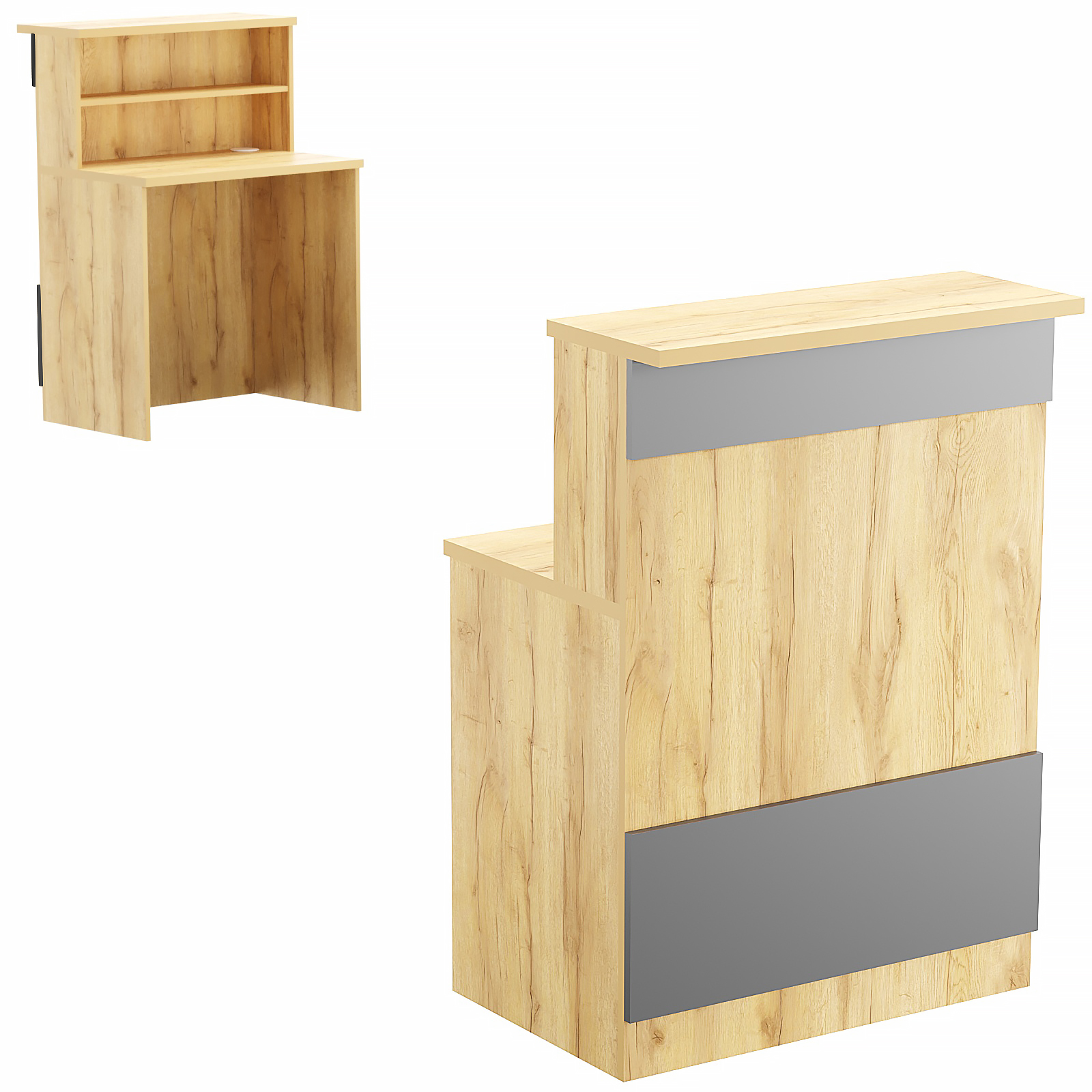 Ресепшен Сеть №1 Дуб Золотистый и Темно-Серый