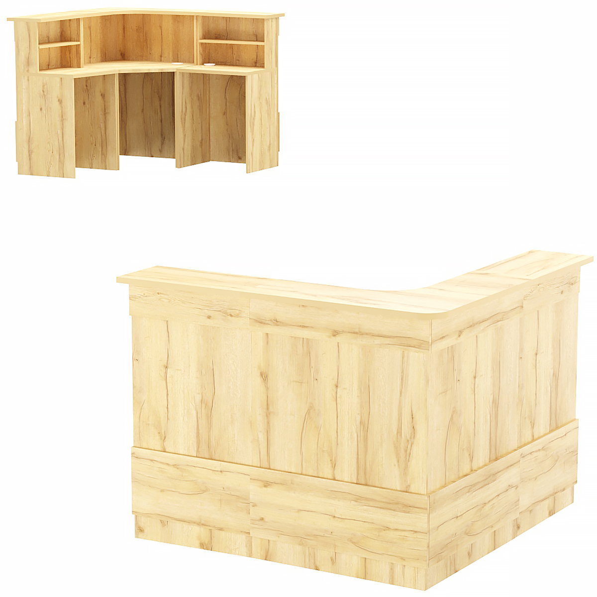 Комбинация ресепшенов Сеть №2-4-2 Дуб Золотистый