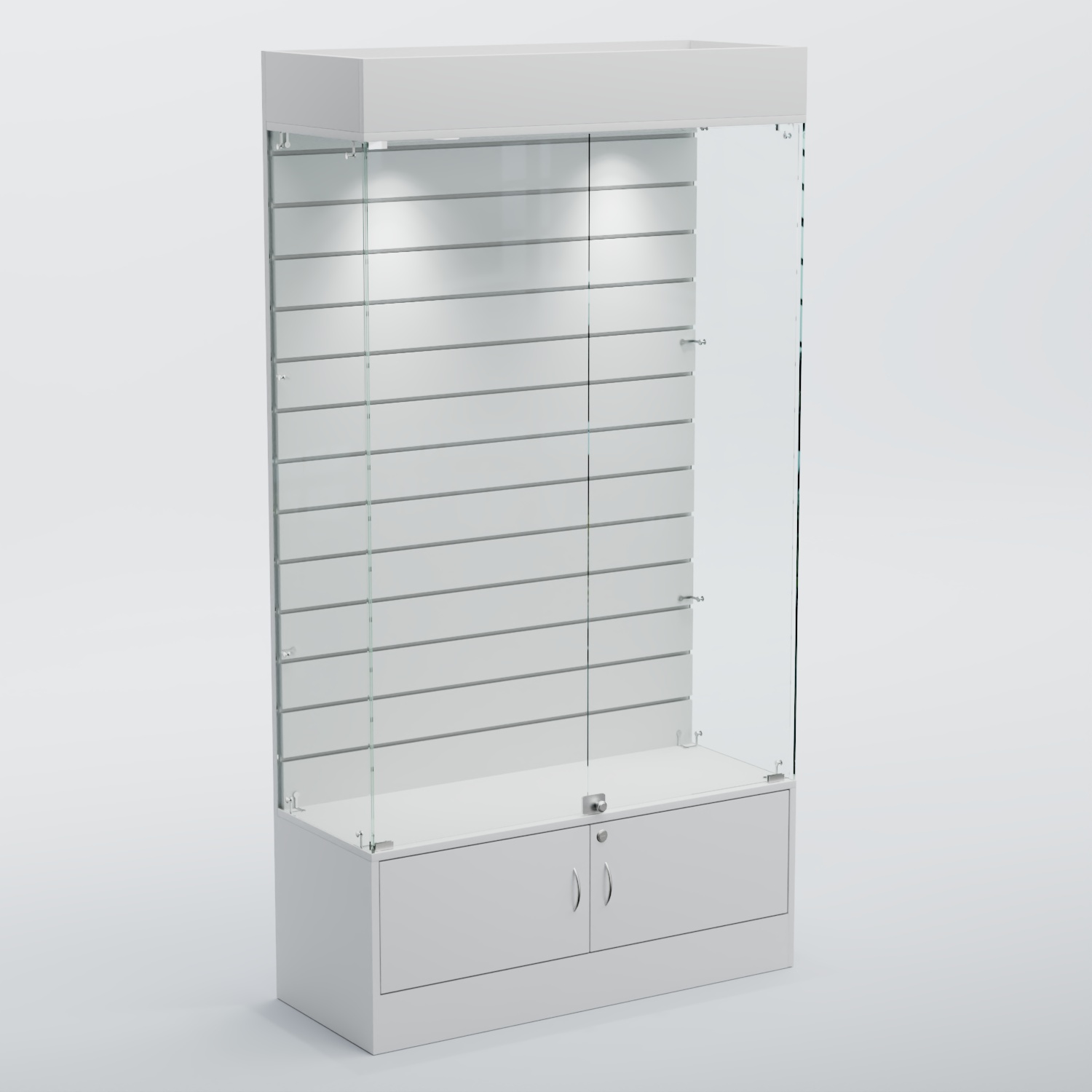 Витрина СЕТЬ №1 с экономпанелью Белый