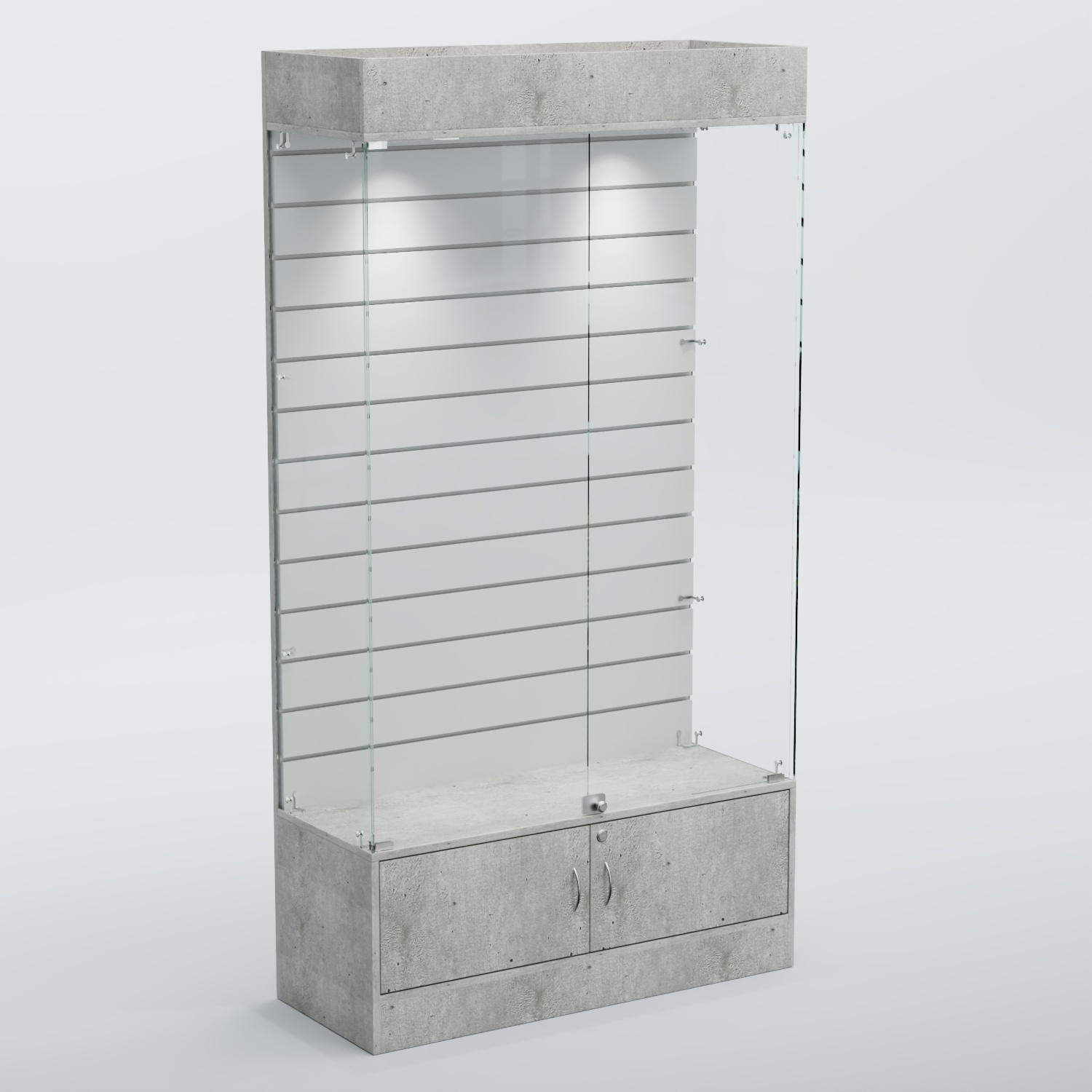 Витрина СЕТЬ №1 с экономпанелью Метрополитан Грей