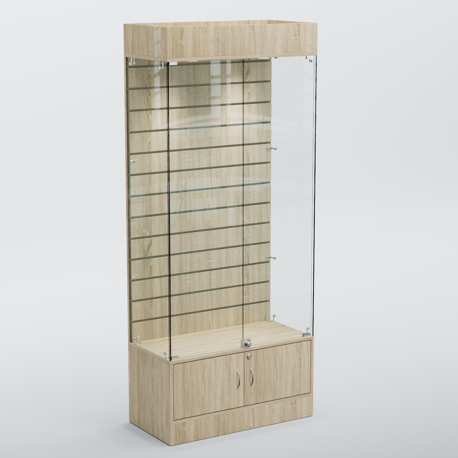 Витрина СЕТЬ №2 с экономпанелью Дуб Сонома