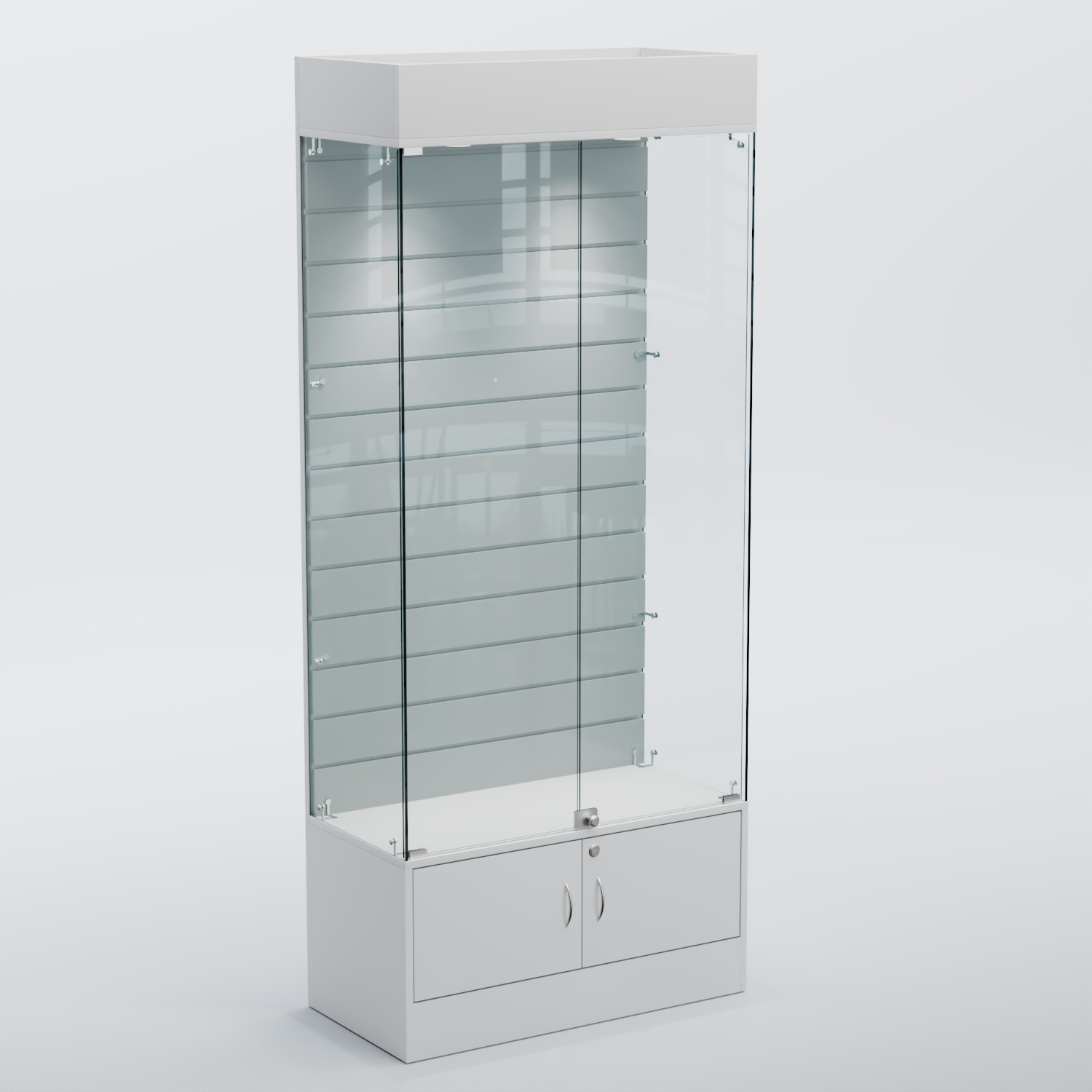 Витрина СЕТЬ №2 с экономпанелью Белый