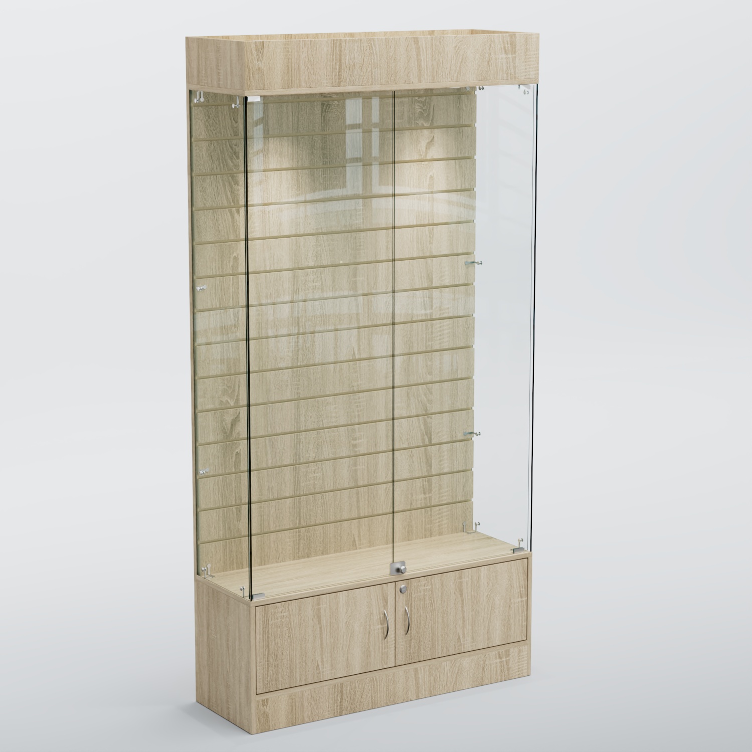 Витрина СЕТЬ №3 с экономпанелью Дуб Сонома