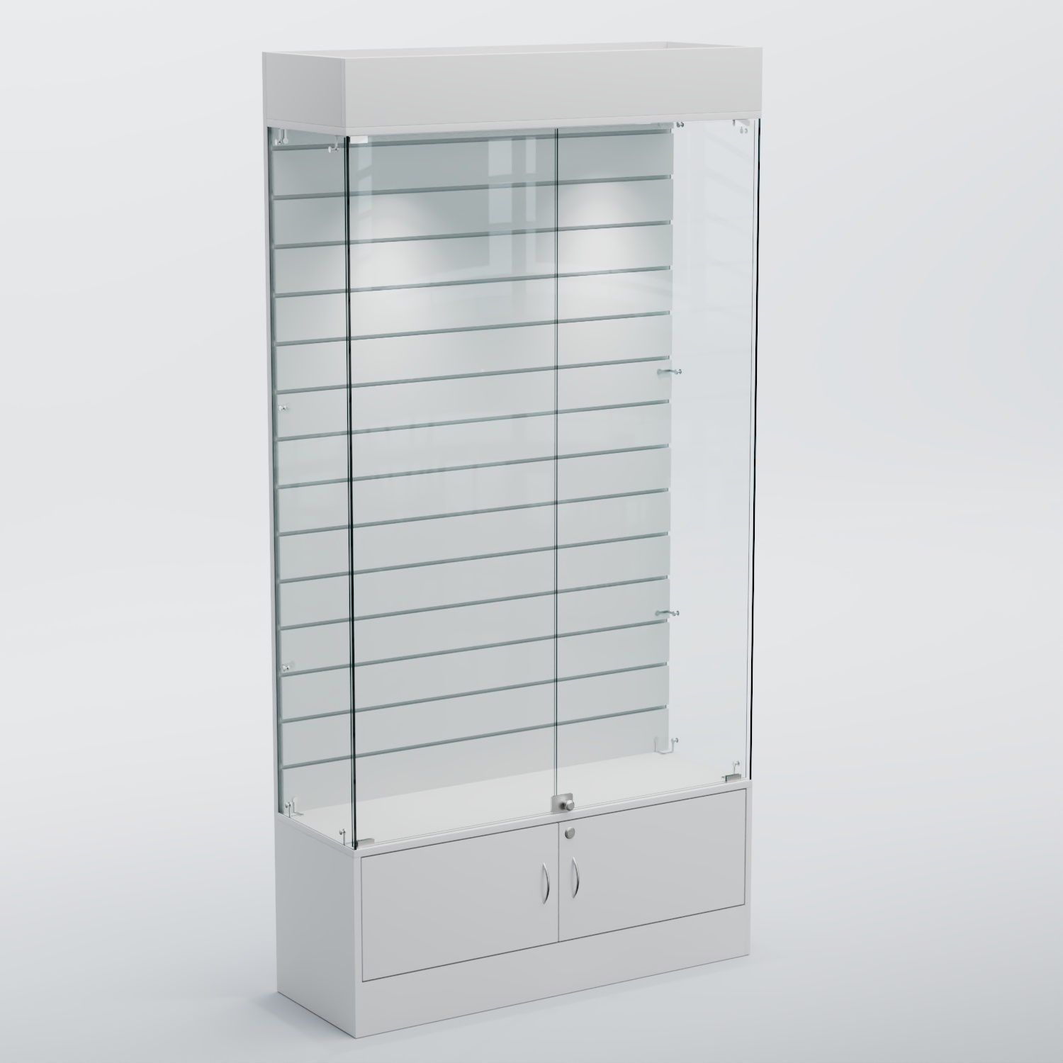 Витрина СЕТЬ №3 с экономпанелью Белый