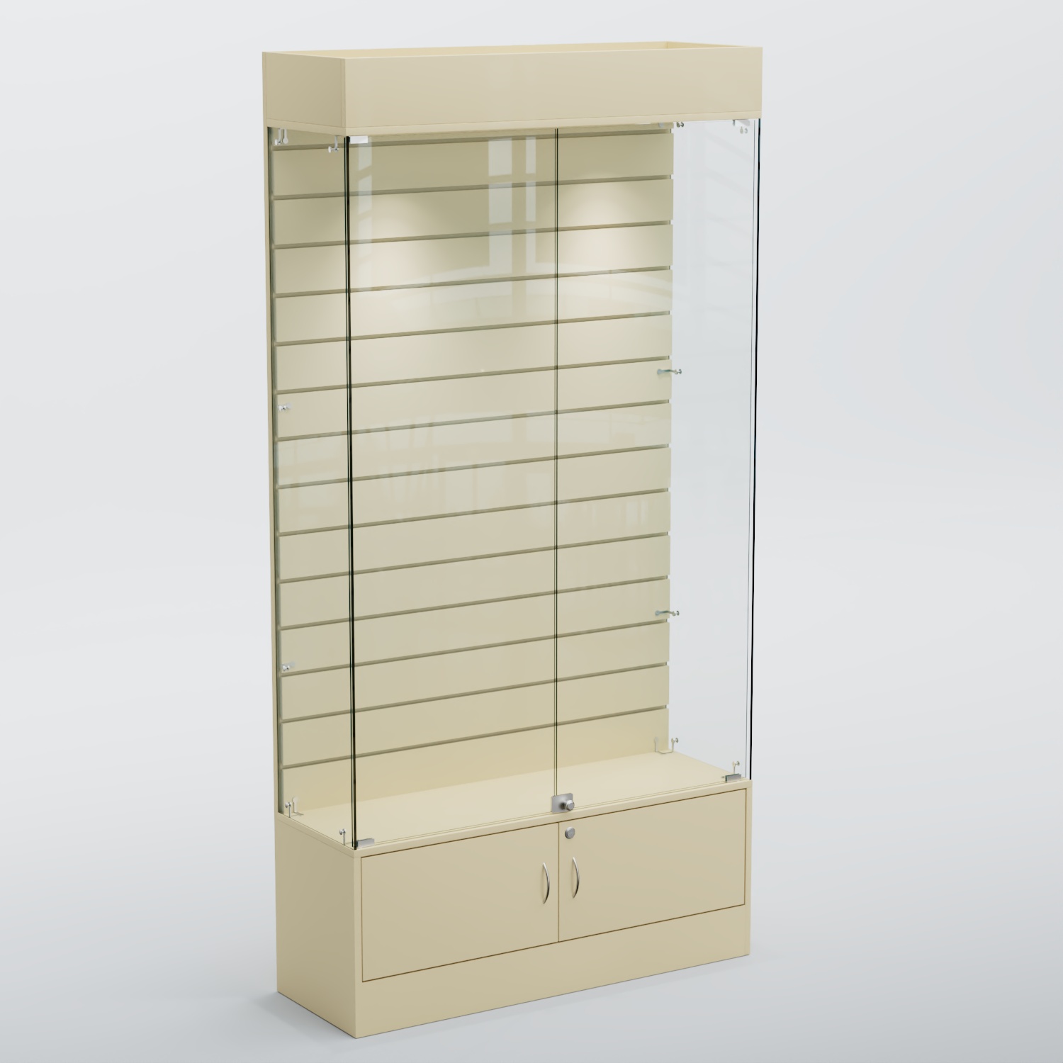 Витрина СЕТЬ №3 с экономпанелью Крем Вайс