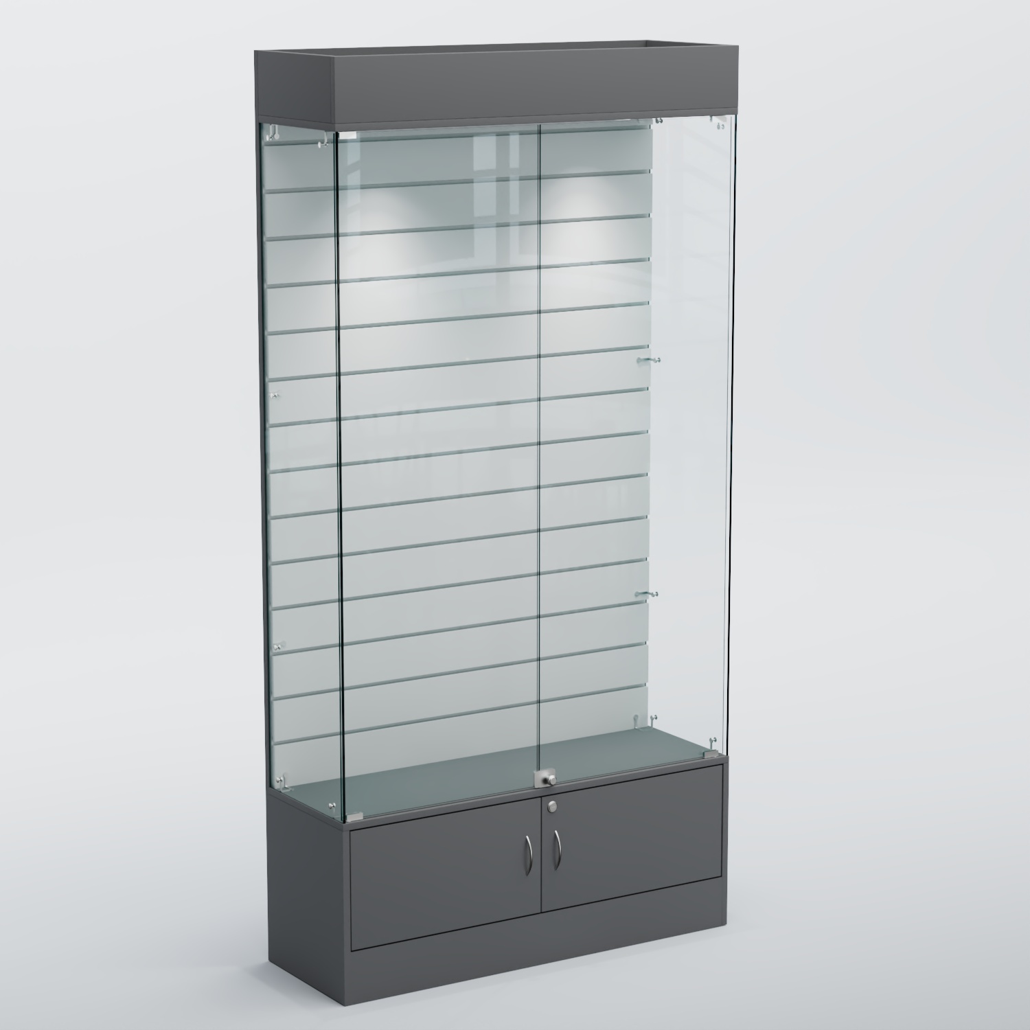 Витрина СЕТЬ №3 с экономпанелью Темно-Серый