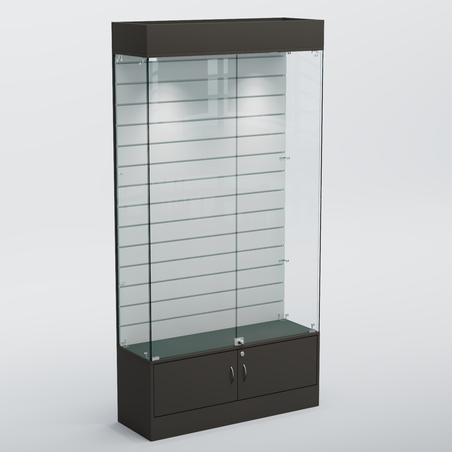 Витрина СЕТЬ №3 с экономпанелью Черный + Белый