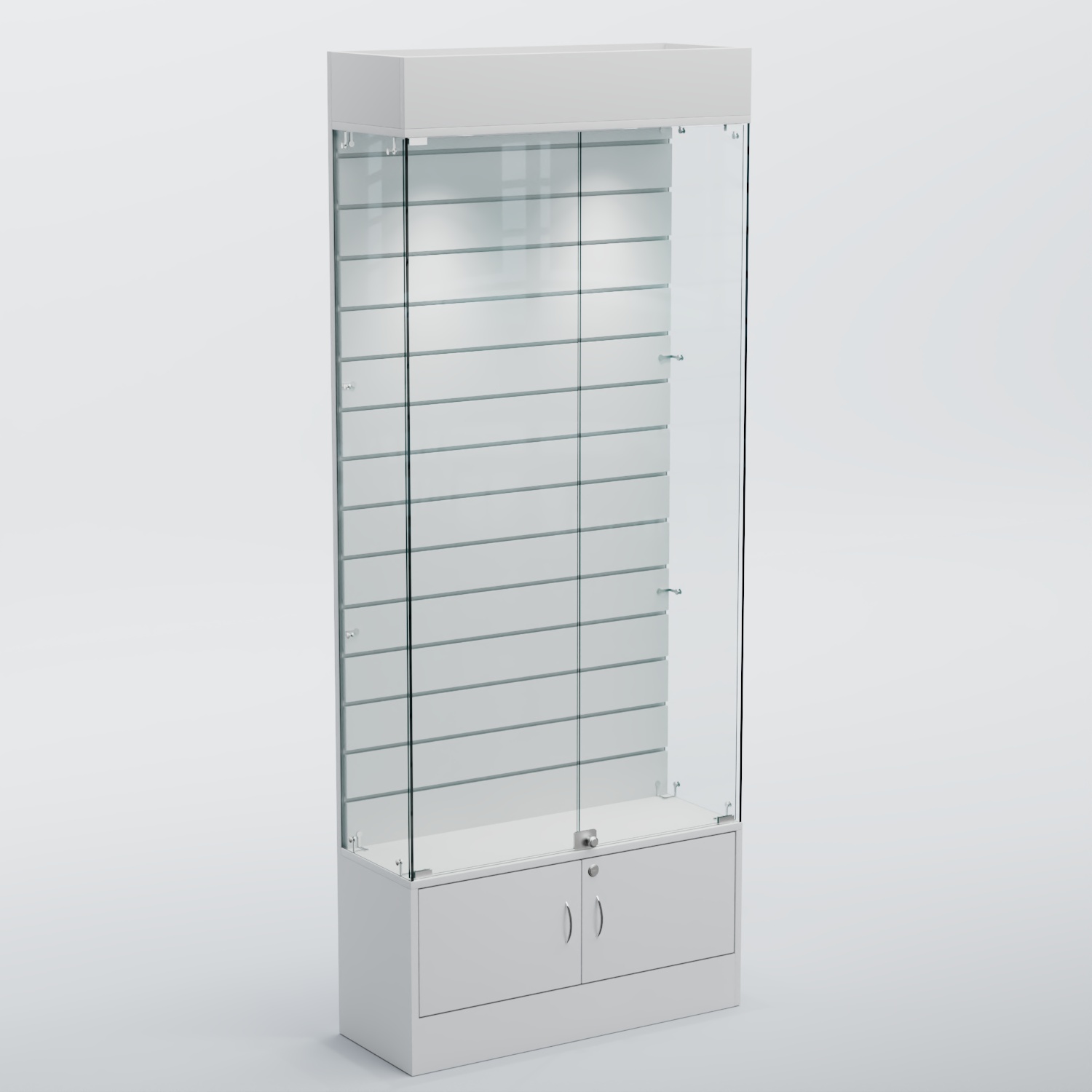 Витрина СЕТЬ №4 с экономпанелью Белый