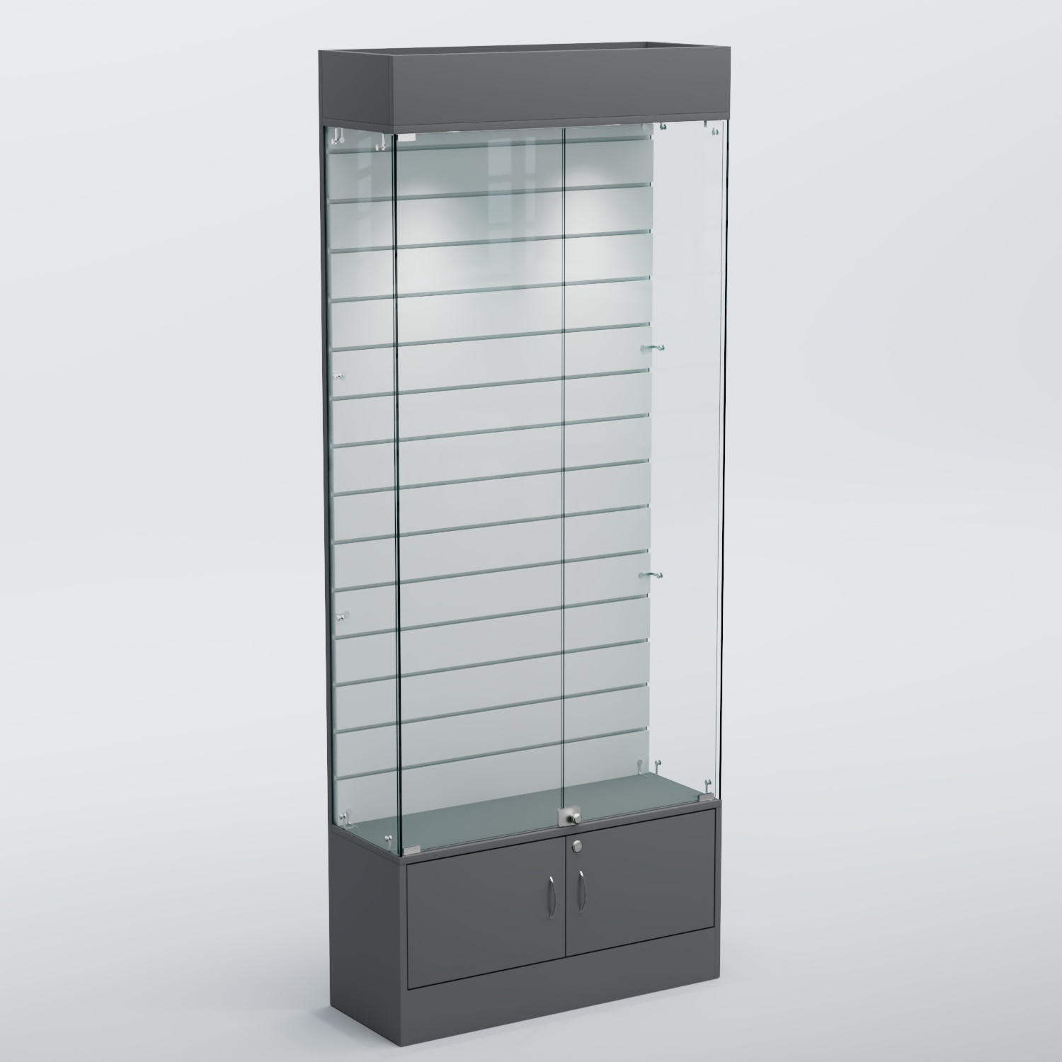 Витрина СЕТЬ №4 с экономпанелью Темно-Серый