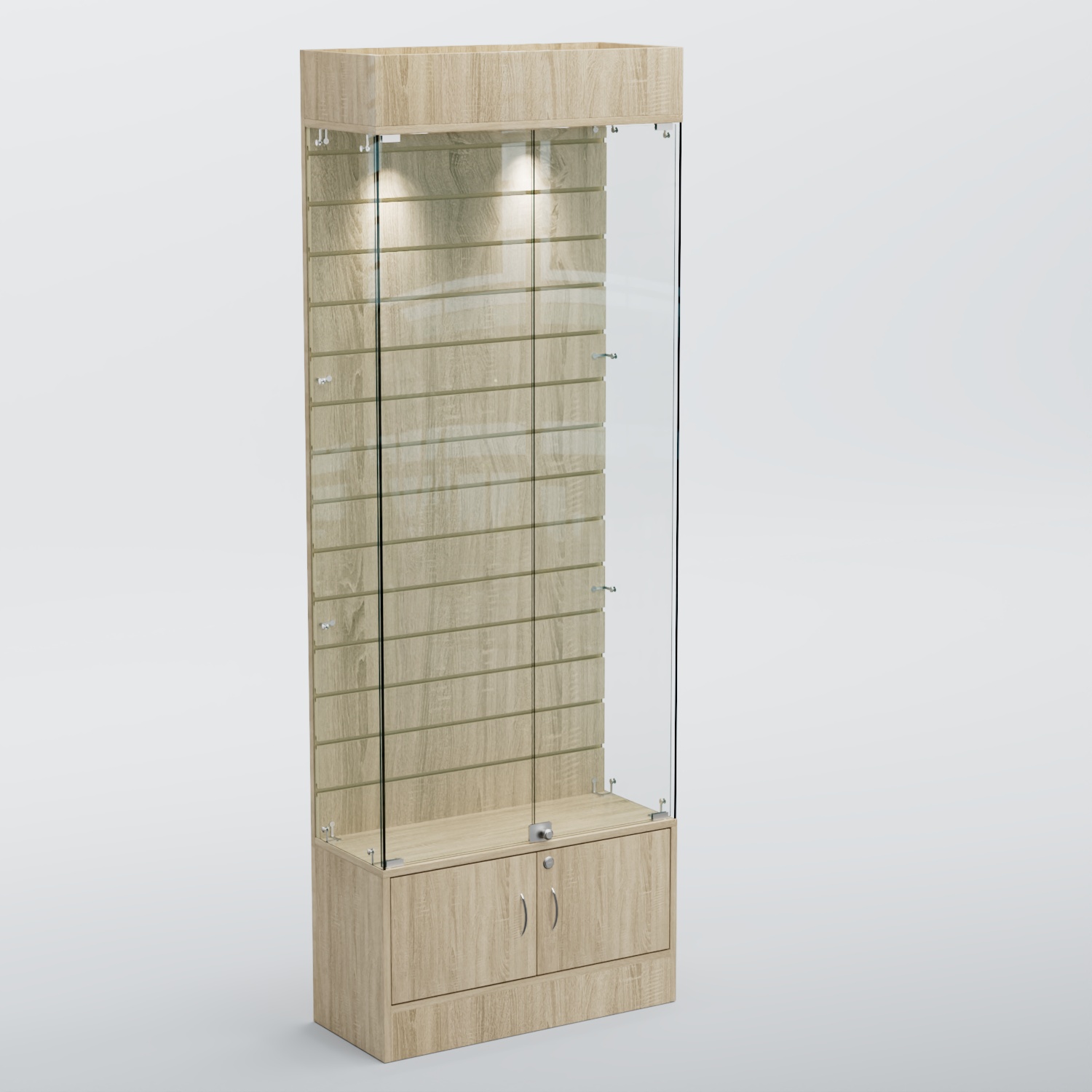 Витрина СЕТЬ №5 с экономпанелью Дуб Сонома