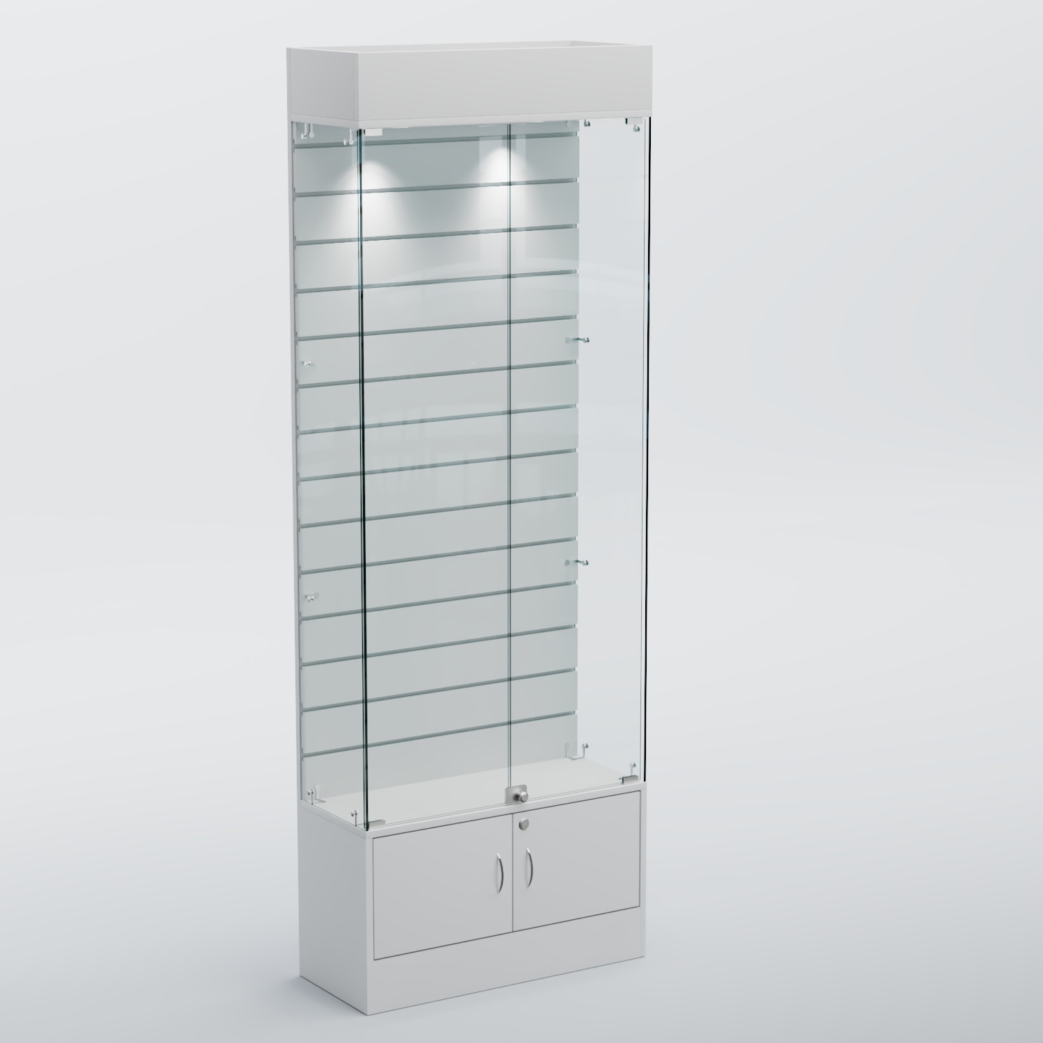 Витрина СЕТЬ №5 с экономпанелью Белый