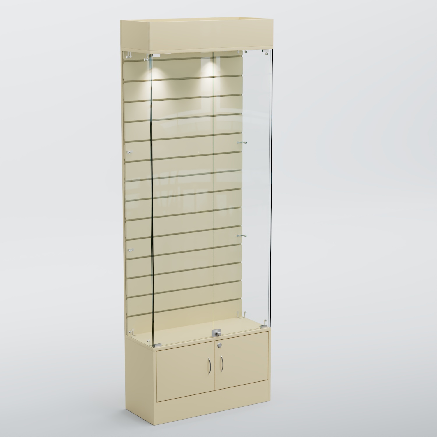 Витрина СЕТЬ №5 с экономпанелью Крем Вайс