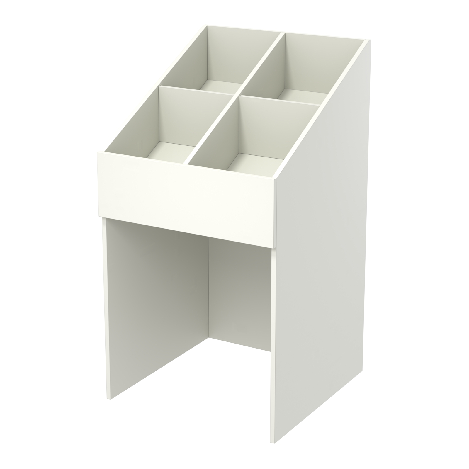 Корзина для распродаж из ДСП наклонная Белый