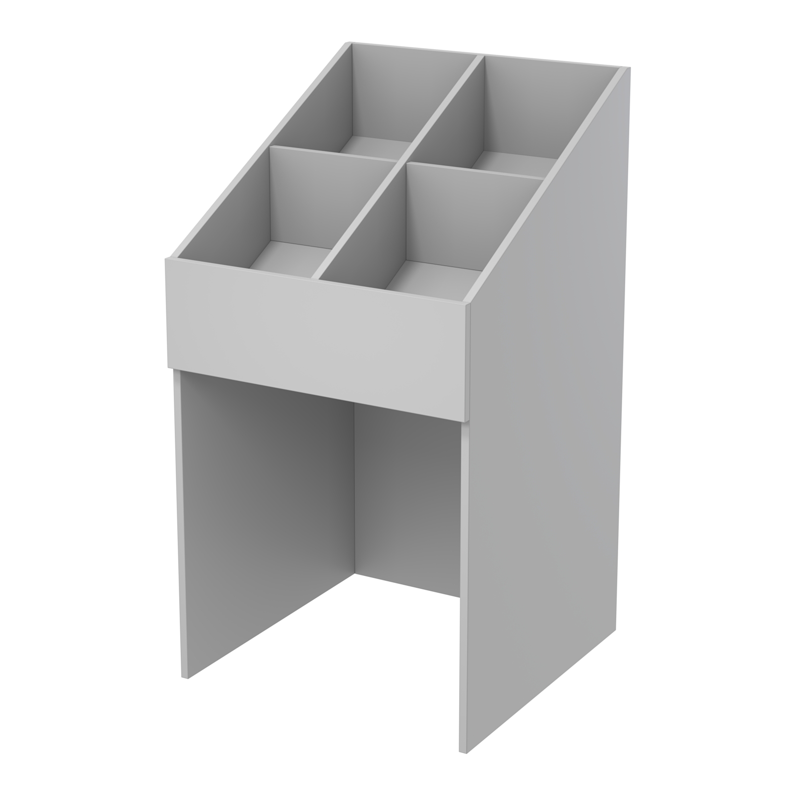 Корзина для распродаж из ДСП наклонная Серый