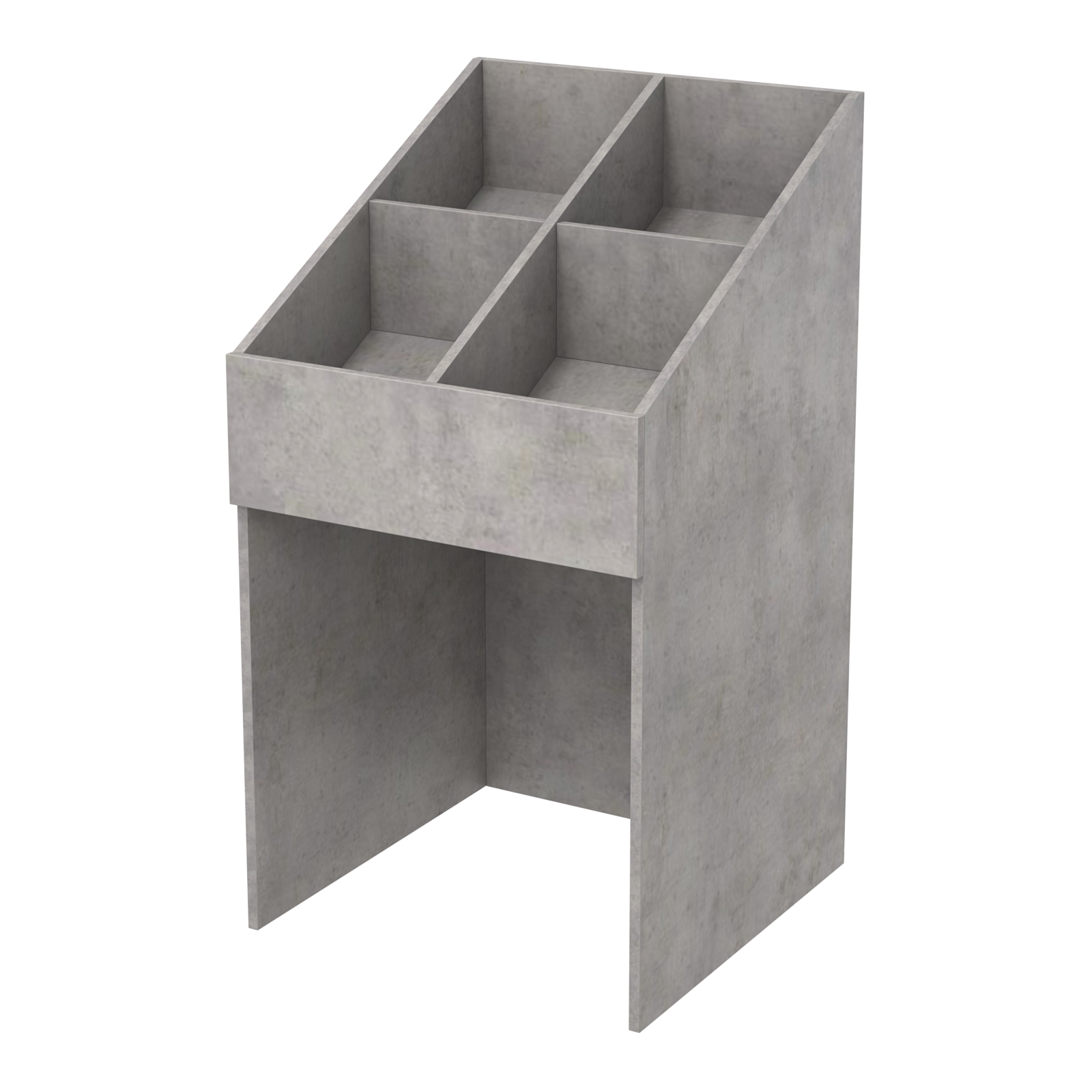 Корзина для распродаж из ДСП наклонная Бетон Чикаго светло-серый F186 ST9