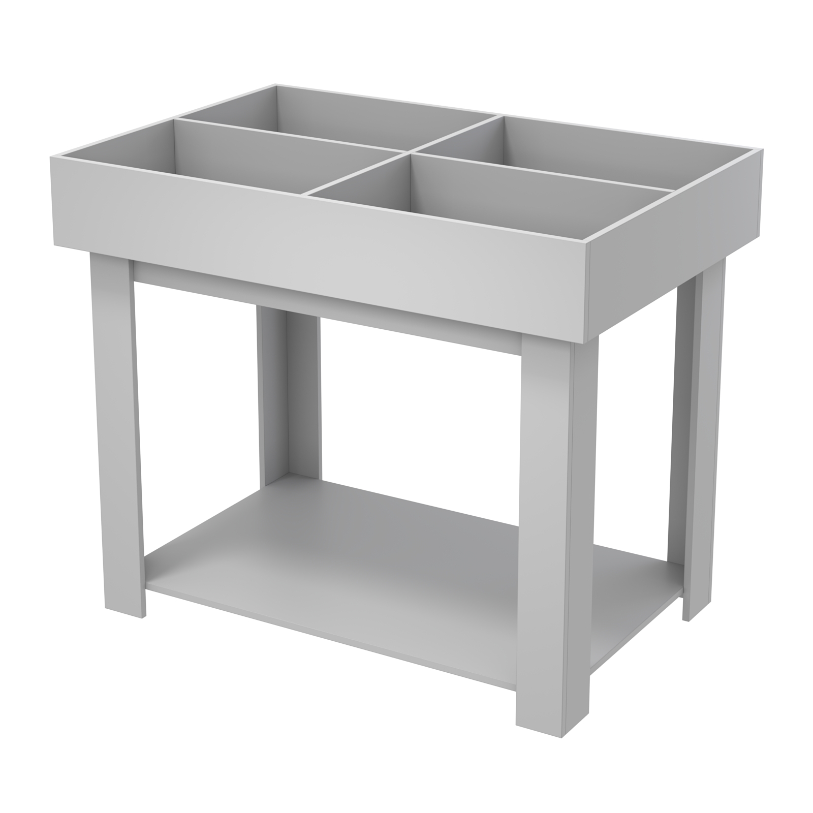 Корзина для распродаж из ДСП на 4 ячейки Серый